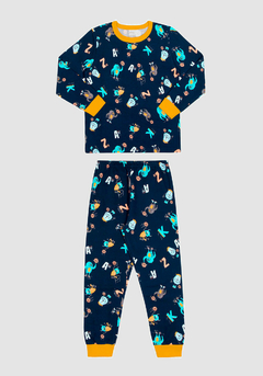 66455-Q8121R PIJAMA ALAKAZOO MOLETOM FELPADO MONSTER MARINHO - comprar online