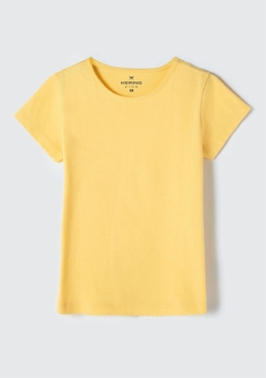 5CKMYRBEN BLUSA INFANTIL MENINA MANGA CURTA AMARELO