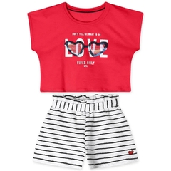 10319985-40424 CONJUNTO CURTO INFANTIL FEMININO MARISOL VERMELHO - comprar online