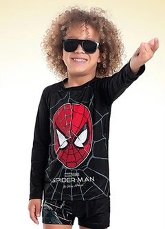 102203578 CAMISETA MARVEL PROTEÇÃO UV50+ SPIDER-MAN PRETO