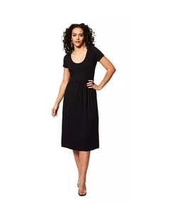 8723-94 VESTIDO MIDI ACINTURADO SHIOO PRETO