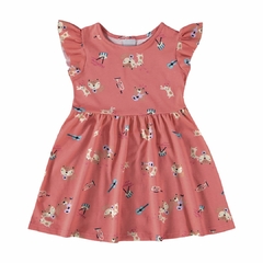 1000124301-DH12C VESTIDO MALWEE KIDS ESTAMPADO - comprar online