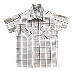 2096 CAMISA XADREZ CINZA/BRANCO/ROSE