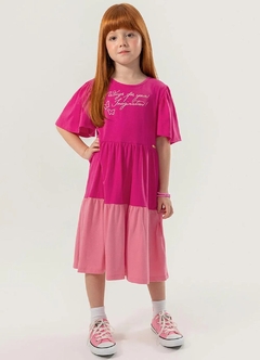 Y0488 VESTIDO BIMBI DE MARIAS ROSA