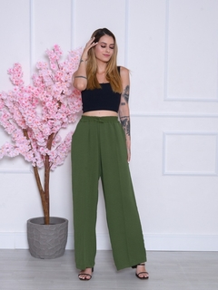 60315-3 CALÇA PANTALONA TECIDO DUNA VERDE MILITAR