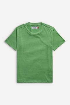 0075015-048 CAMISETA RESERVA MINI LISTRA MOULINE VERDE