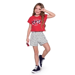 10319985-40424 CONJUNTO CURTO INFANTIL FEMININO MARISOL VERMELHO