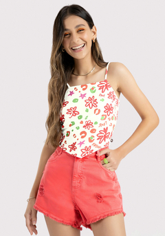 45361-Q6692R BLUSA LUNENDER HITS ESTAMPADA