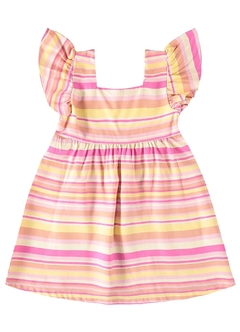 1000109174-DB27B VESTIDO MALWEE KIDS LISTRADO