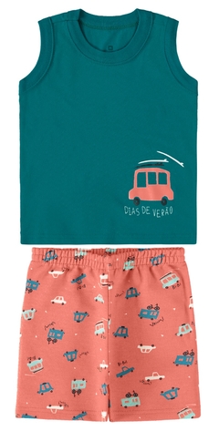 1000112669-02145 CONJUNTO MALWEE KIDS ESTAMPADO VERDE/LARANJA - comprar online