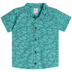 10320303-77581 CAMISA MANGA CURTA SKATE INFANTIL MASCULINA MARISOL VERDE