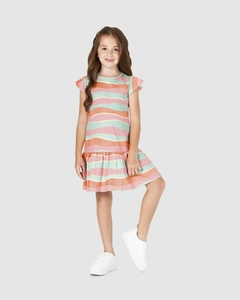 1000120096-DK80A VESTIDO MALWEE KIDS EVASE ESTAMPADO