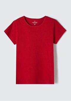 5CKMRVTEN BLUSA INFANTIL MENINA MANGA CURTA VERMELHO