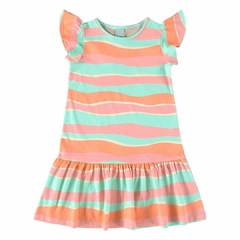 1000120096-DK80A VESTIDO MALWEE KIDS EVASE ESTAMPADO - comprar online