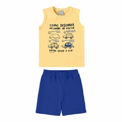 1000120499-00396 CONJUNTO MALWEE KIDS COM ESTAMPA AMARELO