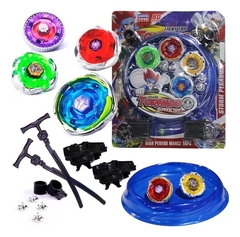 7108A KIT 4 BEYBLADE METAL + LANÇADOR + ARENA