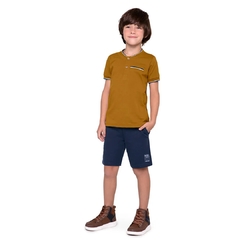 10320171-80083 CAMISA POLO MANGA CURTA INFANTIL MASCULINA MARISOL MOSTARDA