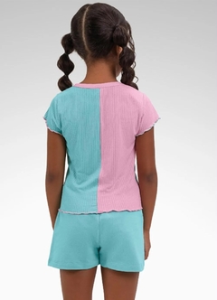 102203664 BLUSA PLAYGROUND ROSA/AZUL - comprar online