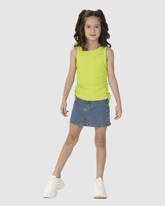 1000122984-02158 BLUSA MALWEE KIDSMALHA VISCOSE CANELADA VERDE CLARO