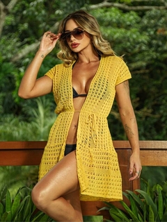 SP130-1 SAIDA DE PRAIA BABADO AMARELO - comprar online