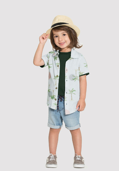 38831-Q0711D CAMISA ALAKAZOO ESTAMPA TROPICAL SUN OFF WHITE