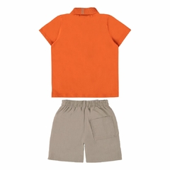 1000120531-00400 CONJUNTO MALWEE KIDS POLO LARANJA - comprar online