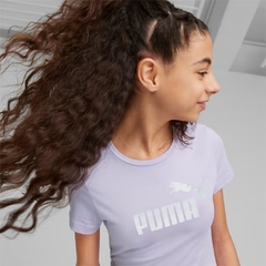 675268-25 BLUSA PUMA ESSENTIALS+ NOVA SHINE LOGO JUVENIL LILAS