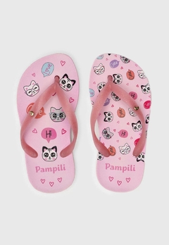 672001 CHINELO PAMPILI ESTAMPA GATINHO ROSA