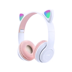 2010622 FONE DE OUVIDO GATINHO CAT EAR HEADPHONE BLUETOOTH BRANCO