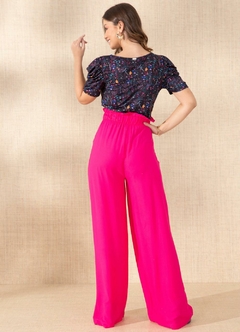 3602968 CALÇA QUINTESS CLOCHARD EM VISCOSE PINK - comprar online