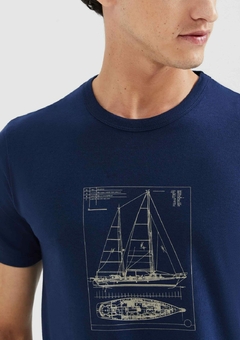 4F8715EEN CAMISETA HERING ESTAMPADA AZUL - comprar online