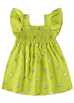 1000109174-DB25A VESTIDO MALWEE KIDS VERDE - comprar online