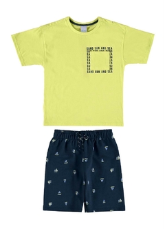 1000101430-02187 CONJUNTO MALWEE KIDS SAND SUN AND SEA VERDE - comprar online