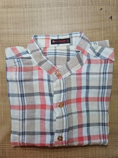 2053130-3 CAMISA SANTA FÉ XADREZ MARROM