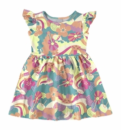 1000124301-DI09B VESTIDO MALWEE KIDS ESTAMPADO