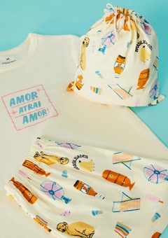 7CU5YVMEN PIJAMA HERING FEMININO CURTO ESTAMPADO PRESENTEÁVEL SAQUINHO - comprar online