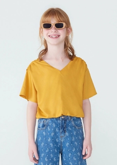 C7DVYTFEN BLUSA HERING KIDS AMPLA AMARELO - comprar online