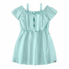 1000124359-CG83A VESTIDO MALWEE KIDS EVASE VERDE