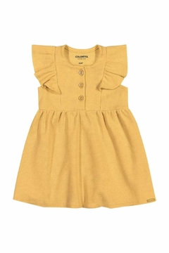 173386-3567 VESTIDO COLORITTA C/BABADOS AMARELO - comprar online