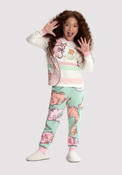 66598-Q8331R PIJAMA ALAKAZOO SOFT DINOS VERDE