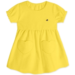 10319934-22356 VESTIDO MANGA CURTA INFANTIL FEMININO MARISOL AMARELO