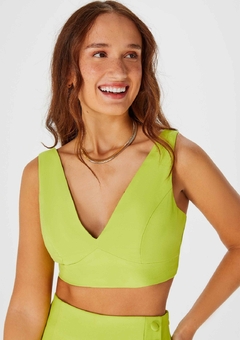 K51B1ASI TOP CROPPED HERING VERDE