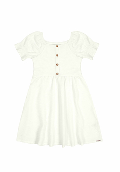 45873-011015 VESTIDO ALAKAZOO C/TEXTURA BRANCO OFF WHITE - comprar online