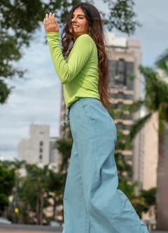 182970-6259 CALÇA MARIALICIA PANTALONA EM SARJA AZUL CLARO