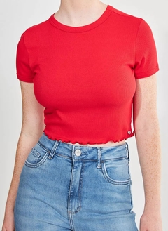 2222-100308942 BLUSA CROPPED YOUCOM VERMELHO