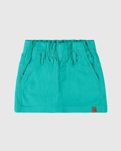 1000120184-02384 SHORTS SAIA MALWEE KIDS EM SARJA STRETCH VERDE