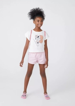 C9XE1AEN PIJAMA HERING KIDS ESTAMPA MINNIE OFF WHITE