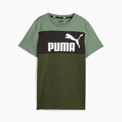 846127-44 CAMISETA PUMA ESSENTIALS PLUS COLOR BLOCK JUVENIL VERDE