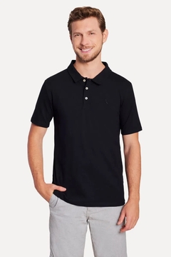 0061832-040 CAMISA POLO RESERVA PIQUET PRETO