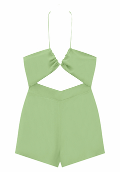 5881L MACACAO LEZ A LEZ EM CREPE CUT OUT VERDE na internet